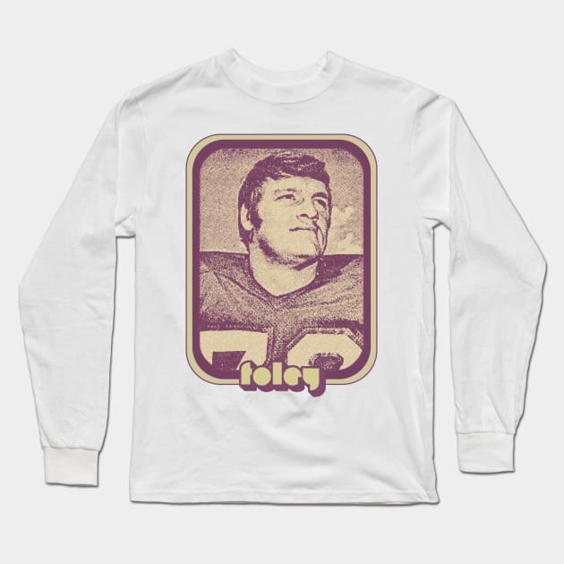 Dave Foley // Retro Football Fan Design Long Sleeve T-Shirt by DankFutura